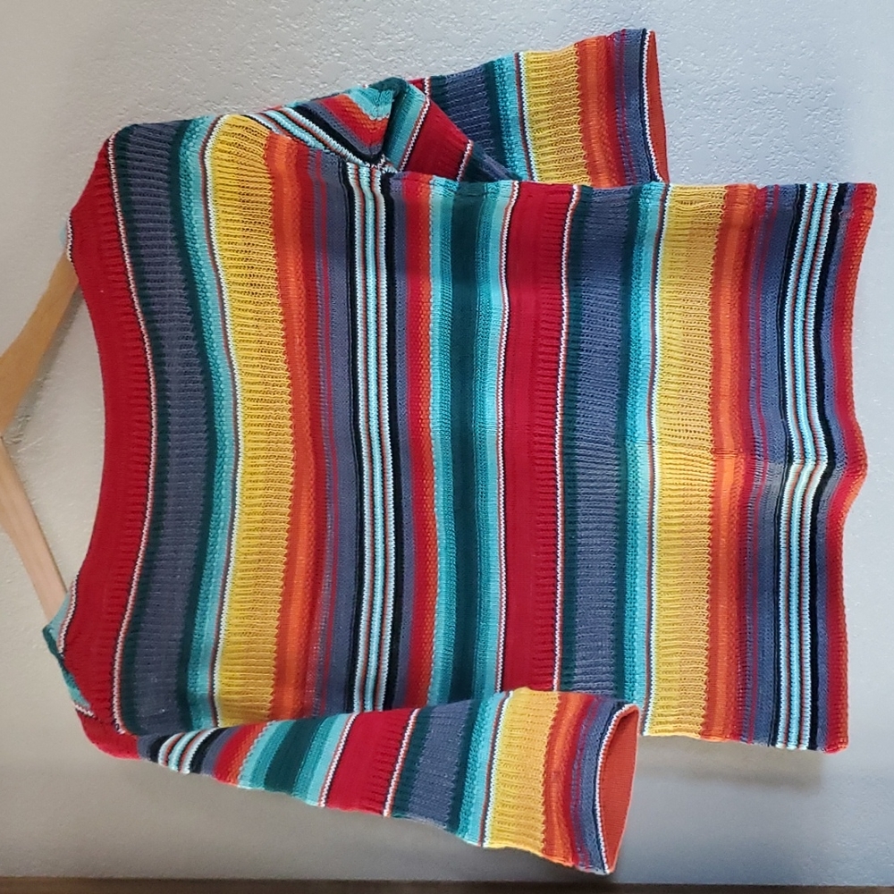 Ralph Lauren XS multi color 3/4 sleeve sweater